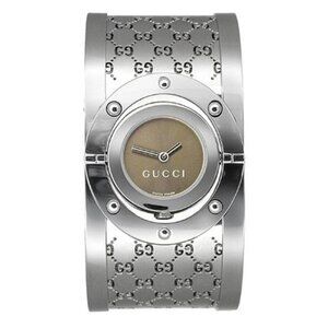 Gucci Twirl Stainless Steel Bangle Bracelet Watch - image 1